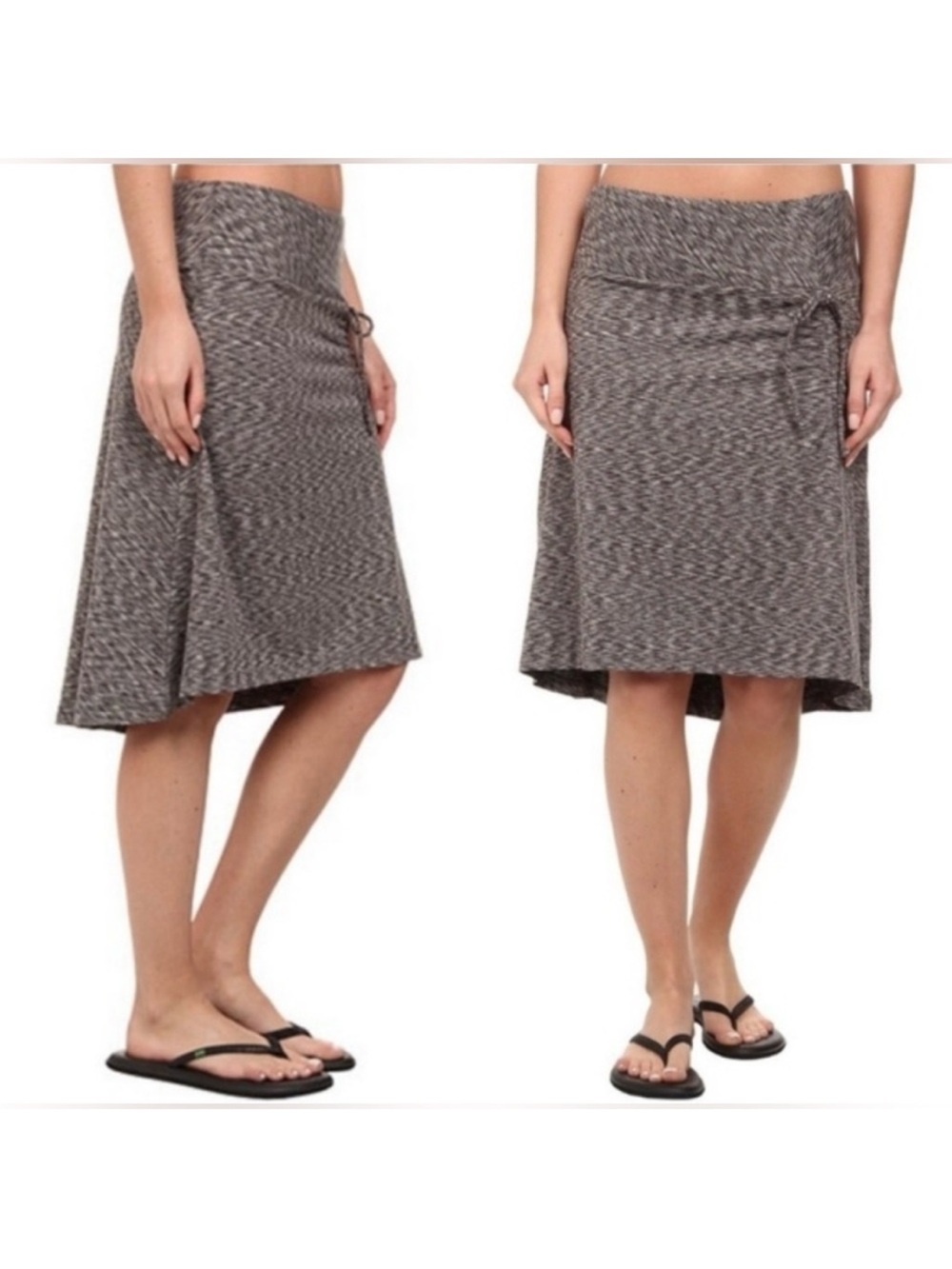 The North Face-Knee length‎ adjustable high/low skirt in black/gray.Size M